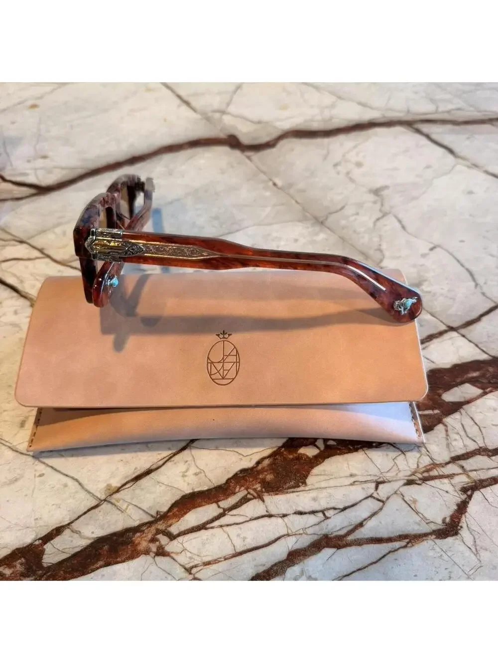 Jacques Marie Mage Men's Brown Sunglass